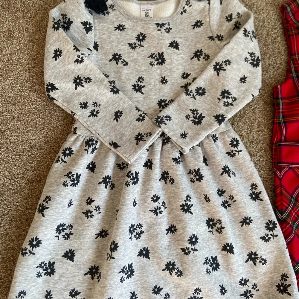 Girls size 5/5T holiday dresses and pj set